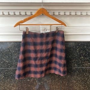 Aritzia Classic Plaid Mini Skirt